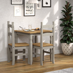 Small pine table discount and 2 chairs